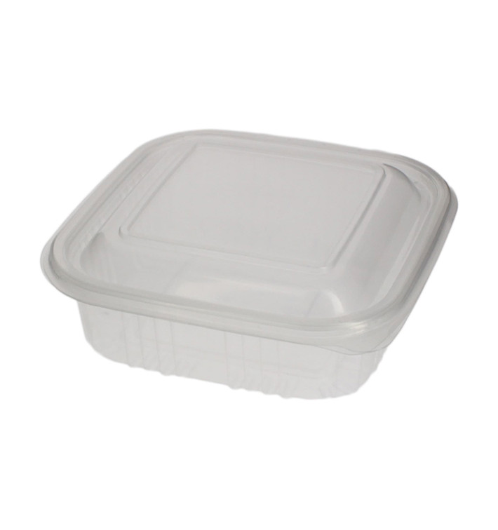 Coque Carrée avec charnière PP 370ml (100 Utés) Coque Carrée avec charnière PP 370ml (100 Utés)