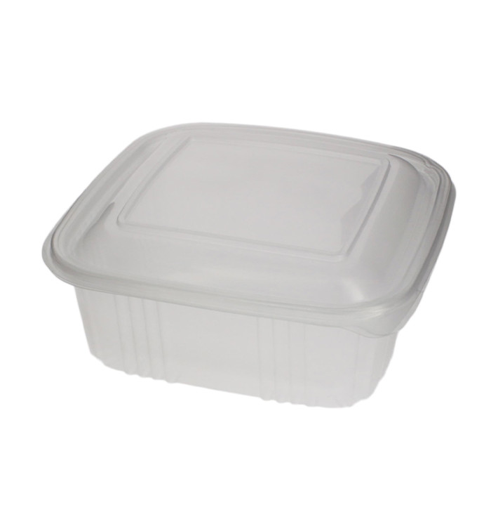 Coque Carrée avec charnière PP 1000ml (100 Utés) Coque Carrée avec charnière PP 1000ml (100 Utés)