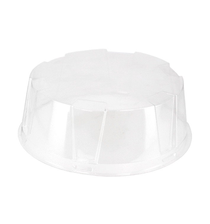 Cloche à Plateau Gâteaux APET Transparent Ø24x8cm (160 Utés)