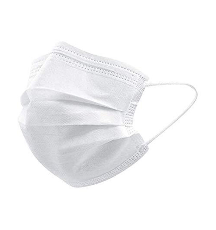Masque Chirurgical avec élastiques 3 Plis Type I Blanc (1000 Utés) Masque Chirurgical avec élastiques 3 Plis Type I Blanc (1000 Utés)