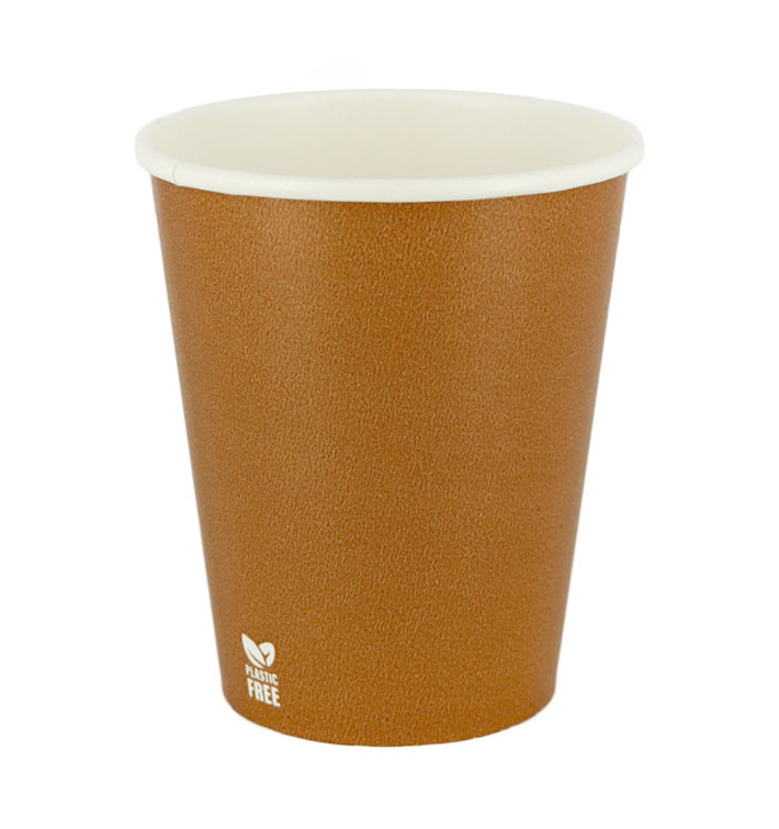 Gobelet en Carton sans Plastique 8 Oz/240ml "Caramel" Ø8cm (50 Unités) Gobelet en Carton sans Plastique 8 Oz/240ml "Caramel" Ø8cm (50 Unités)