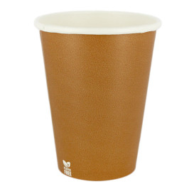 Gobelet en Carton sans Plastique 14 Oz/420ml "Caramel" Ø9cm (50 Unités)