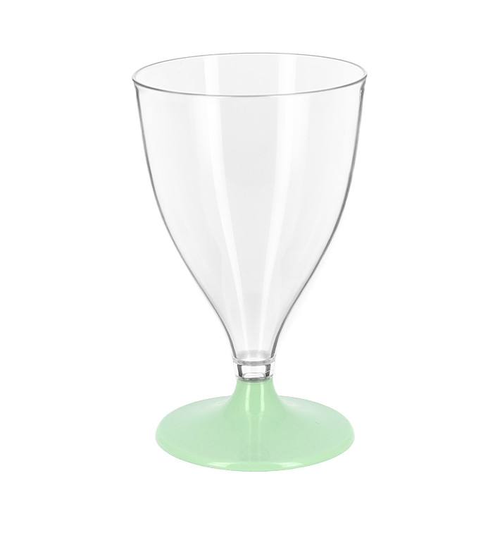 Herbruikbare PS Beker Water/Wijn Groen Voet 200ml 2P (6 Eenheden) Herbruikbare PS Beker Water/Wijn Groen Voet 200ml 2P (6 Eenheden)