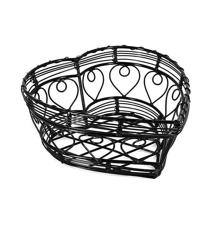 Bediening presentatie Container van staal Heart vormig zwart 18x18x9cm (1 stuk) Bediening presentatie Container van staal Heart vormig zwart 18x18x9cm (1 stuk)