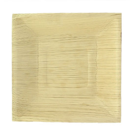 Assiette carrée en Feuilles de Palmier16,5x16,5cm (60 Unités)