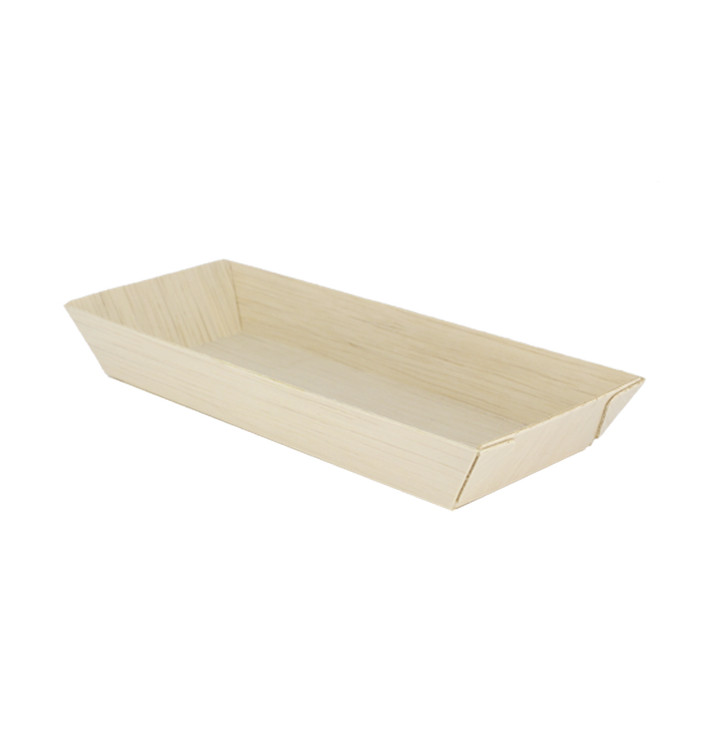 Houten dienblad 21,5x8,5x2,8cm 350ml (25 stuks) 