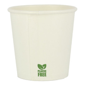 Plastic-Vrije Papieren Beker 4Oz/120ml Wite Ø6,2cm (100 stuks)