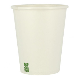 Gobelet en Carton sans Plastique 7 Oz/210ml Blanc Ø7cm (50 Unités)