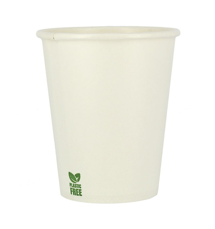 Gobelet en Carton sans Plastique 7 Oz/210ml Blanc Ø7cm (50 Unités)