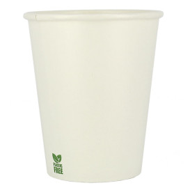 Gobelet en Carton sans Plastique 8 Oz/240ml Blanc Ø8cm (50 Unités)