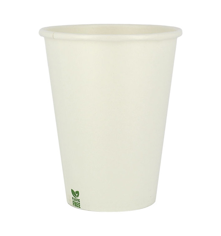 Gobelet en Carton sans Plastique 14 Oz/420ml Blanc Ø9cm (1.000 Utés)