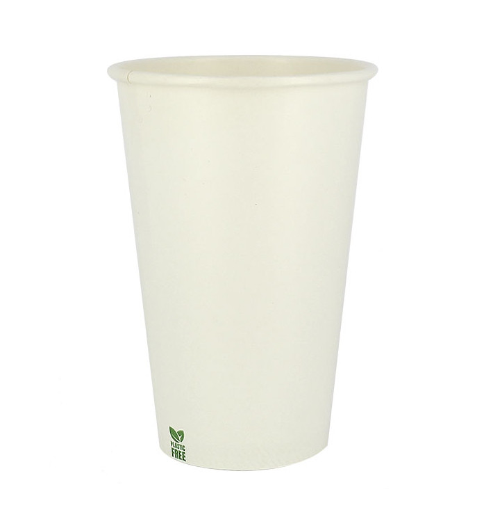 Plastic-Vrije Papieren Beker 16 Oz/480ml Wite Ø9cm (1.000 Stuks) Plastic-Vrije Papieren Beker 16 Oz/480ml Wite Ø9cm (1.000 Stuks)