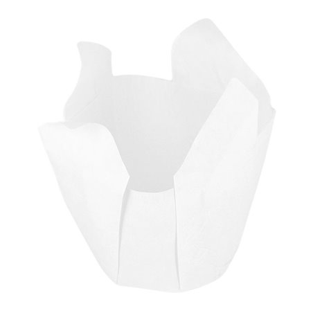 Cupcake vorm voering tulpvorm wit Ø5x5/8cm (125 stuks) 