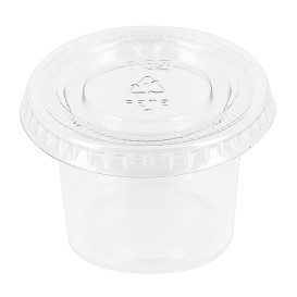 Couvercle Pot à sauce PET Transp. 30ml (100 Utés)