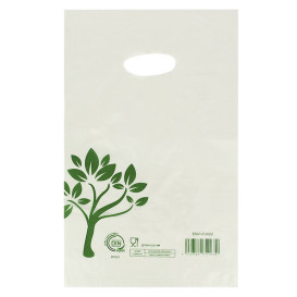 Zak met gestanst handvat Home Compost “Be Eco!” 20x33cm (100 stuks)