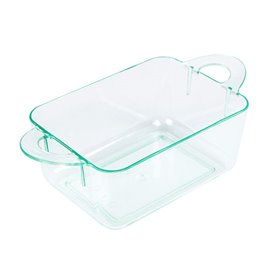 Plastic Container PS met handgrepen groen 9,6x5x3,5cm (24 stuks)