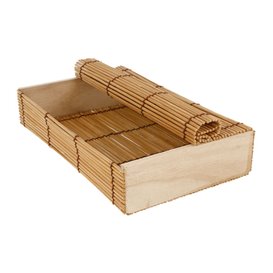 Boîte en Bambou Sushi 23x13x4,5cm (1 Uté.)