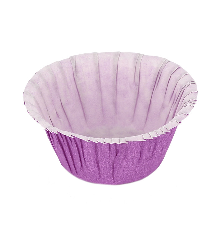 Caissettes Cupcakes Violettes 4,9x3,8x7,5cm (500 Unités)