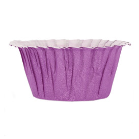 Caissettes Cupcakes Violettes 4,9x3,8x7,5cm (500 Unités)