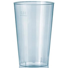 Plastic PS beker Geïnjecteerde glascider transparant 300 ml (25 stuks)