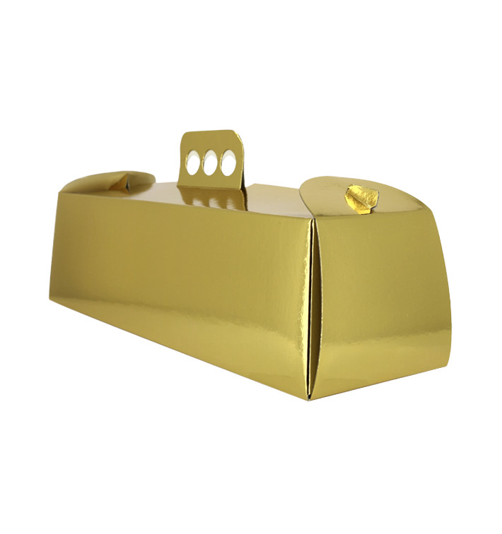 Papieren cake doosje gemetalliseerd goud Rechthoekige vorm Swisse Roll 12,5x45,5x10,5cm (100 stuks) Papieren cake doosje gemetalliseerd goud Rechthoekige vorm Swisse Roll 12,5x45,5x10,5cm (100 stuks)