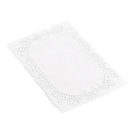 Dentelle en papier Rectangulaire Blanc 25x35cm (250 Unités)