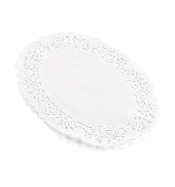 Dentelle en papier blanc Ovale 16x23cm (2000 Unités) Dentelle en papier blanc Ovale 16x23cm (2000 Unités)