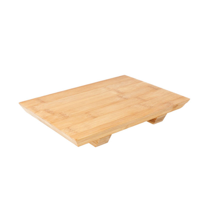 Base en Bambou Naturel Pour Sushi 20,5x15x3cm (24 Utés)