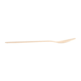 Houten lepel Naturel 18,7cm (100 stuks)