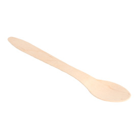 Houten lepel Naturel 18,7cm (100 stuks)
