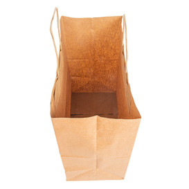 Sac en Papier Kraft Marron avec Anses 90g 32+16x31 cm (50 Utés)
