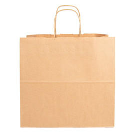 Sac en Papier Kraft Marron avec Anses 90g 32+16x31 cm (250 Utés)