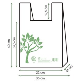 Hemddraagtassen Home Compost “Be Eco!” 35x50cm (100 stuks)