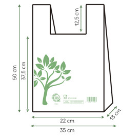 Hemddraagtassen Home Compost “Be Eco!” 35x50cm (100 stuks)