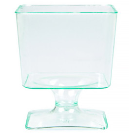 Verre à Pied Plastique Carré Vert Transp. 60 ml (288 Utés)