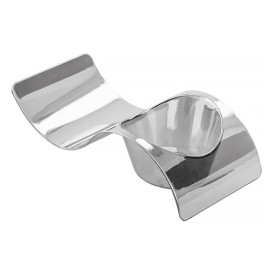 Assiette Vague Argent 9,5x4,2cm (500 Utés)