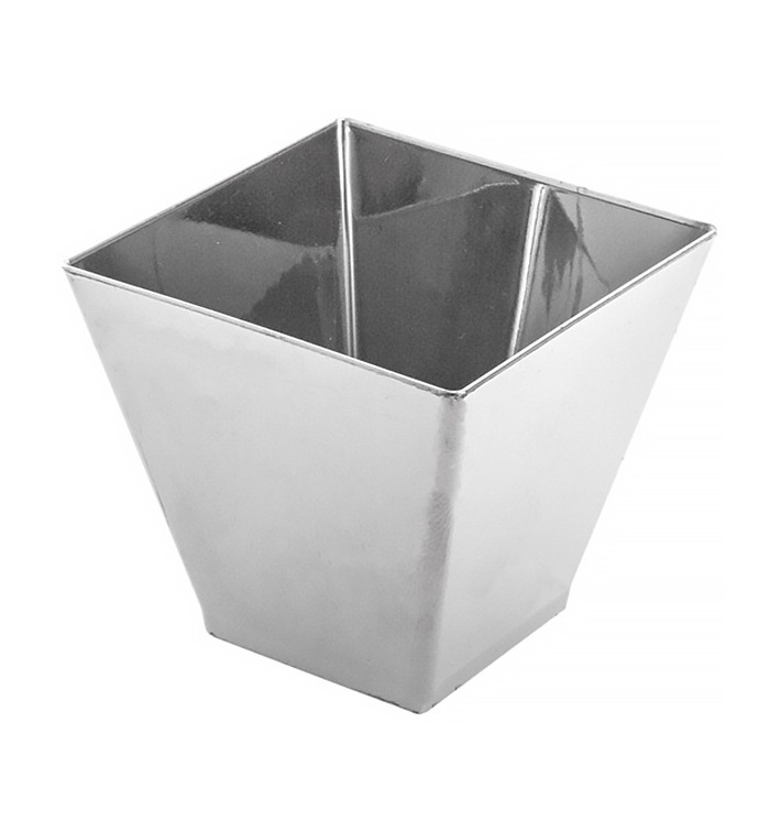 Verrine Dégustation Argenté Grand 7x7x5,5cm (50 Unités)