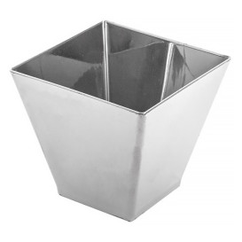 Proeving plastic kom PS zilver groot maat 7x7x5,5cm (500 stuks)