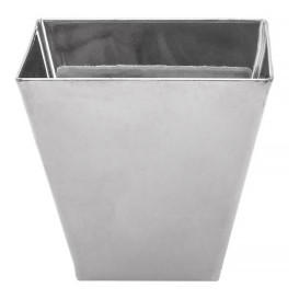 Proeving plastic kom PS zilver groot maat 7x7x5,5cm (500 stuks)