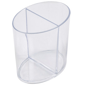 Plastic PS proefbeker 2 Compartmenten transparant 60ml (100 stuks) 