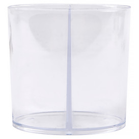 Plastic PS proefbeker 2 Compartmenten transparant 60ml (500 stuks)