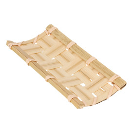 Bamboe wegwerp dienblad "Trenzado" 10,5x5cm (1200 stuks)