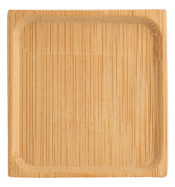 Bamboe proeving bord Vierkant 6x6cm (24 stuks) 