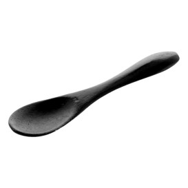 Petit Cuillère en Bambou Dégustation Noir 9cm (500 Unités)
