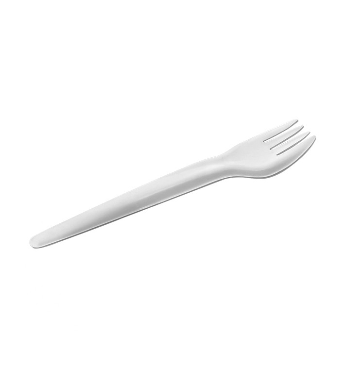 Papier Vork Wit 17cm (50 stuks) Papier Vork Wit 17cm (50 stuks)