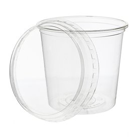Lid for Tub Deli Container PLA Clear Compostable 240, 360, 480, 720, 960ml (600 Stuks)