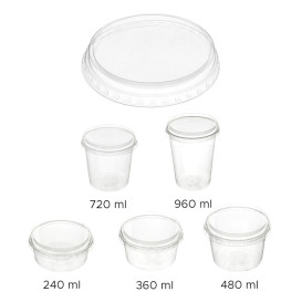 Récipient Compostable PLA Transparent 720ml (50 Utés)