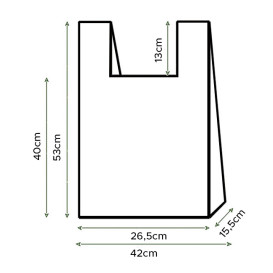 Plastic Hemddraagtassen 70% Gerecycled Blauw 42x53cm 50µm (1.000 stuks)