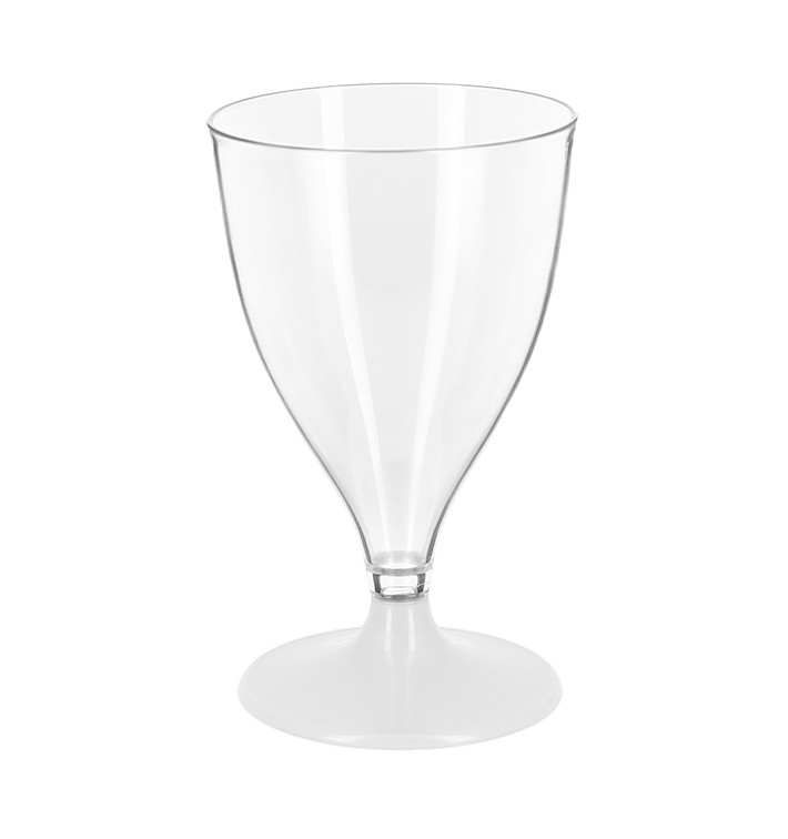 Coupe Réutilisable PS Eau/Vin Pied Blanc 200ml 2P (6 Unités) Coupe Réutilisable PS Eau/Vin Pied Blanc 200ml 2P (6 Unités)