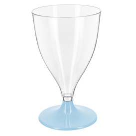 Coupe Réutilisable PS Eau/Vin Pied Bleu 200ml 2P (48 Unités)